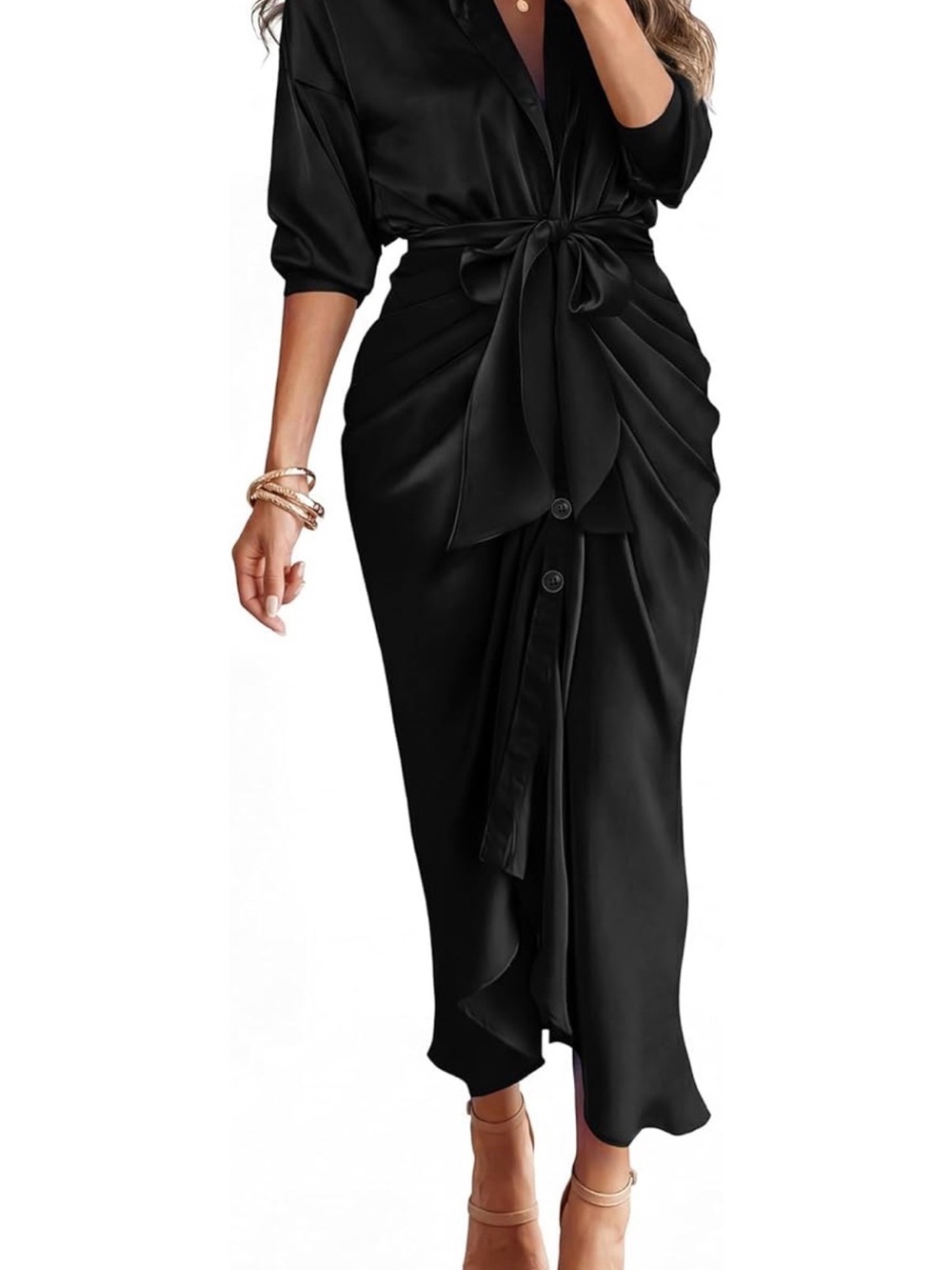 Black shirt dress - Picture 2 of 8
